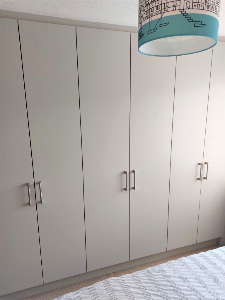 Slab Fitted Wardrobes in Cashmere