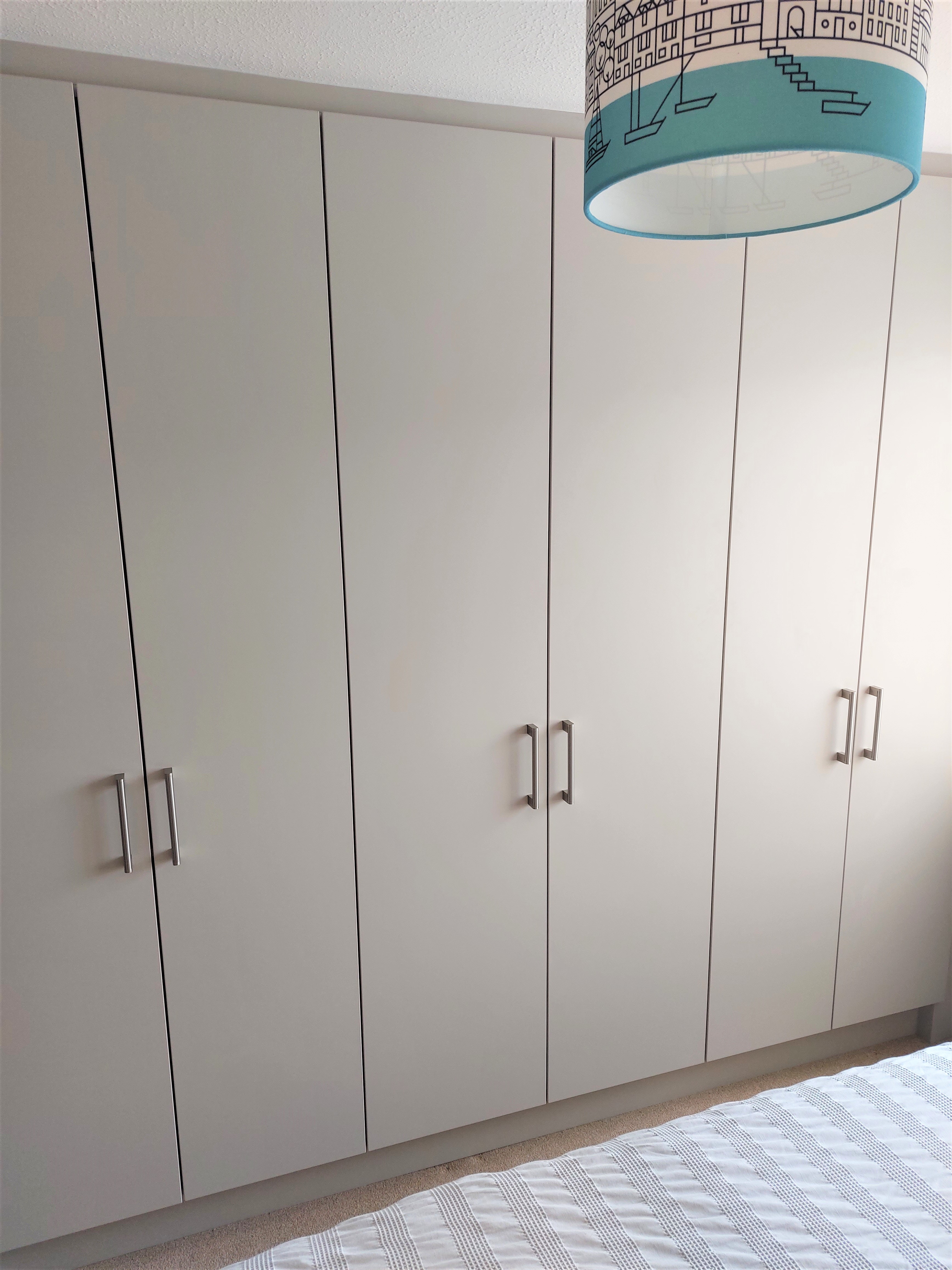 Slab Fitted Wardrobes in Cashmere