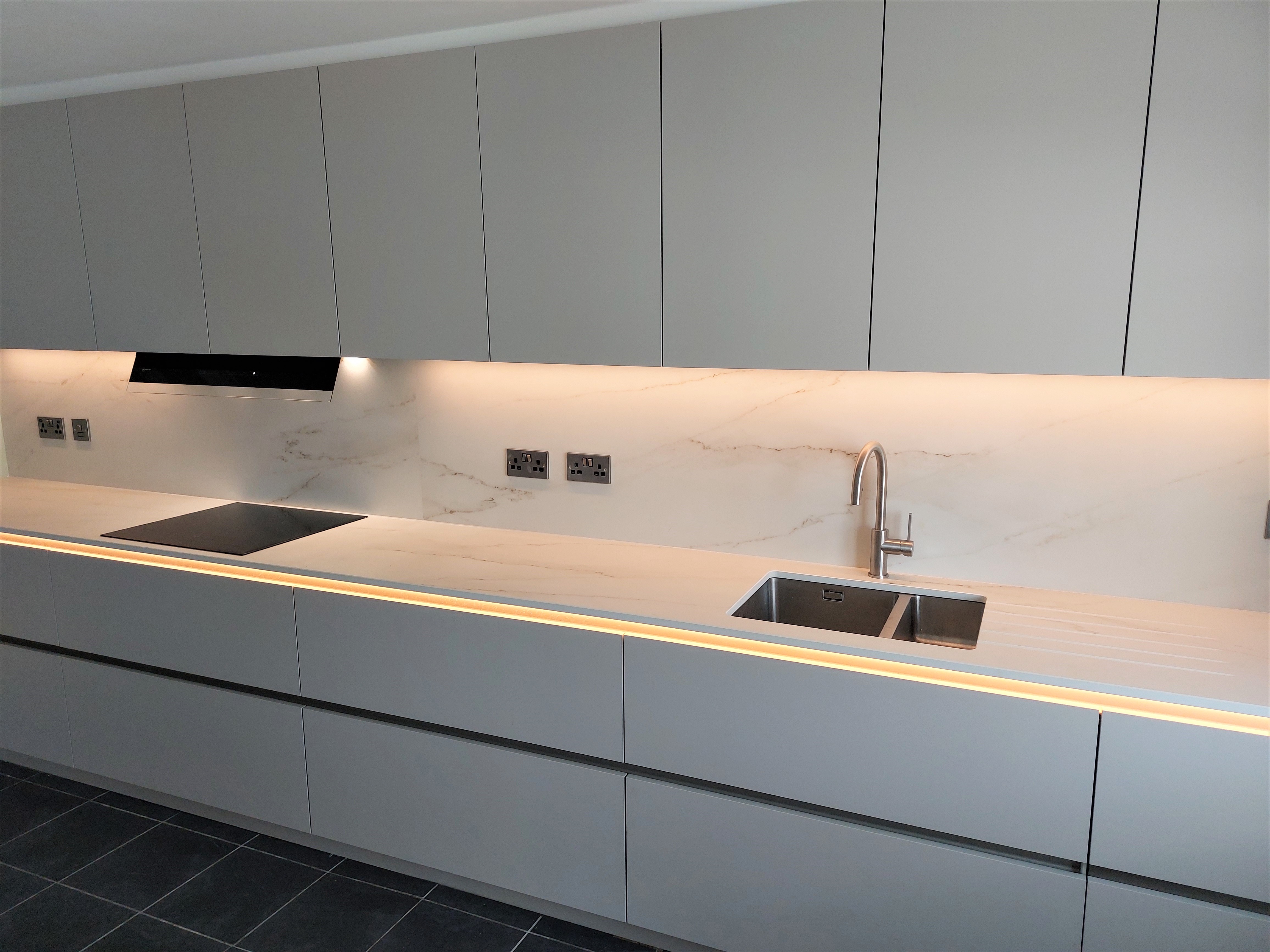 Bauformat handleless kitchen refurbishment in Paignton
