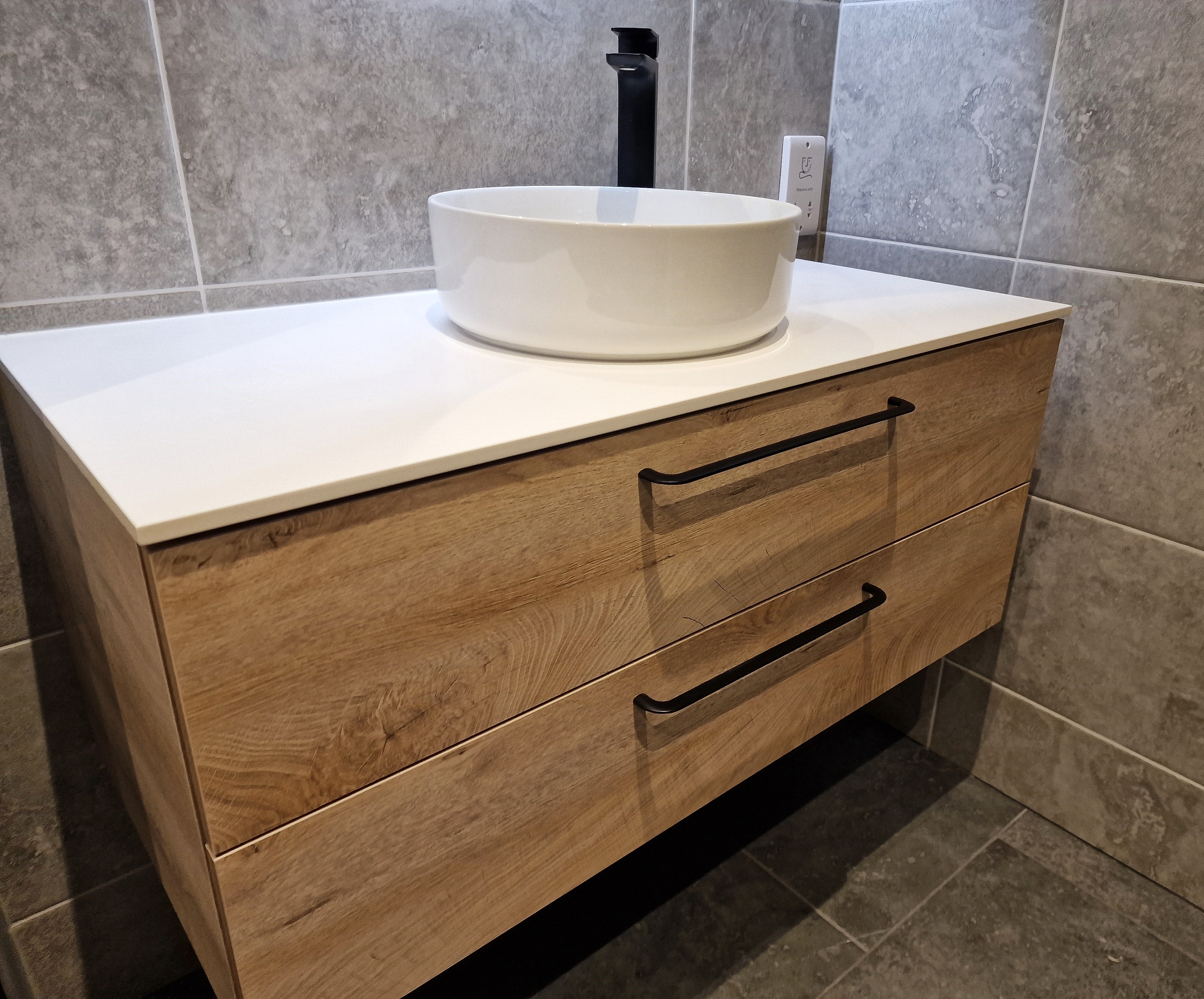Ensuite Refurbishment in Marldon with Wall Hung Badea Washbasin Unit